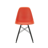 EAMES PLASTIC CHAIR DSW Black maple Poppy red RE