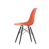 EAMES PLASTIC CHAIR DSW Black maple Poppy red RE