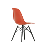 EAMES PLASTIC CHAIR DSW Black maple Poppy red RE