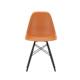 EAMES PLASTIC CHAIR DSW Black maple Rust orange RE