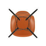 EAMES PLASTIC CHAIR DSW Black maple Rust orange RE