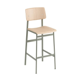 LOFT BAR STOOL H75 Vert cendré / chêne