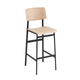LOFT BAR STOOL H75 Noir / chêne