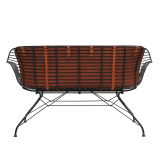 WIRE SOFA Noir/Cuir Elegance whiskey
