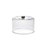 Cloche en verre DUNE Frêne teinté noir