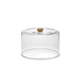 Cloche en verre DUNE Frêne naturel