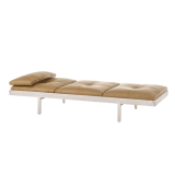 DAYBED Cuir Elegant Camel/ frêne blanchi