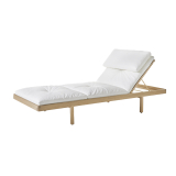 DAYBED Cuir Coach Milk/ chêne huilé effet brut