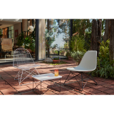 EAMES PLASTIC CHAIR LSR Granite grey RE/ high-sheen chrome