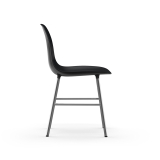 FORM CHAIR chrome base Black