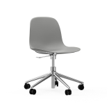 FORM CHAIR piètement à roulettes Gris