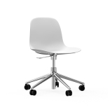 FORM CHAIR piètement à roulettes Blanc