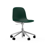 FORM CHAIR piètement à roulettes Vert