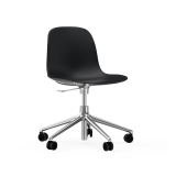 FORM CHAIR piètement à roulettes Noir