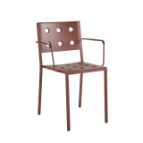 BALCONY DINING chair with armrests Iron red
