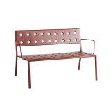 Banc BALCONY LOUNGE avec accoudoirs Rouge fer