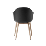 HARBOUR Leather shell/wooden legs Black