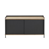 ENFOLD Buffet L 124 Chêne/ noir