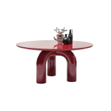 ELEPHANTE Ronde Bordeaux laqué brillant