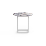 FLORENCE Ø 50 White Viola marble/ white base