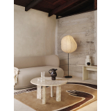 TAULA H 35 Marbre blanc et charbon