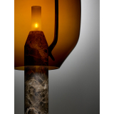 LIGHTHOUSE Verre ambré / Marbre marron Emperador foncé 