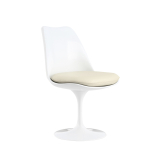 TULIP CHAIR Coussin vinyle blanc