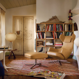 GRAND REPOS & OTTOMAN Leather Caramel