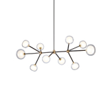 NABILA 552.10 Laiton brossé / verre transparent