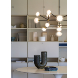 NABILA 552.16 Chrome noir / verre fumé