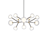 NABILA 552.12 Laiton brossé / verre transparent