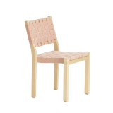 611 Bouleau naturel / lin naturel/rouge
