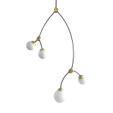 IVY 4 Blanc opalin/ laiton