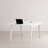 Bench NEW MODERN 2 places Plastique Recyclé Blanc Nuage