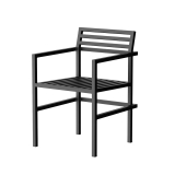 Chaise avec accoudoirs 19 OUTDOORS Noir