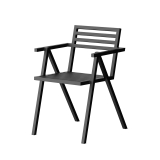 Chaise empilable avec accoudoirs 19 OUTDOORS Noir