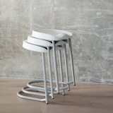 HEIDI STACKING Blanc/ piètement gris