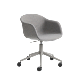 FIBER ARMCHAIR Piètement roulettes Gris 133