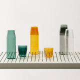 Carafe and 2 glasses set MILK Grey