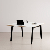 Bench NEW MODERN 2 places Stratifié Blanc Noir graphite