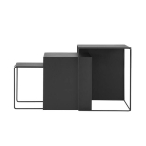 CLUSTER Set de 3 tables gigognes Noir