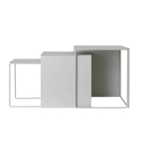 CLUSTER Set de 3 tables gigognes Gris clair