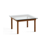 KOFI 60x60 Noyer/ verre transparent