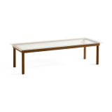KOFI 140x50 Noyer/ verre cannelé transparent