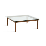 KOFI 100x100 Noyer/ verre transparent