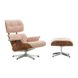 EAMES LOUNGE & OTTOMAN Tissu Nubia 07 /  coque noyer pigmenté noir