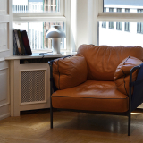 CAN 1 place cuir Cuir cognac