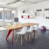 EAMES PLASTIC CHAIR DSW Golden maple Citron RE