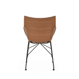 Q/WOOD assise tissu Bois foncé/ noir/ bleu clair