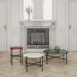 TS COFFEE Ø 105 Marbre Carrara blanc